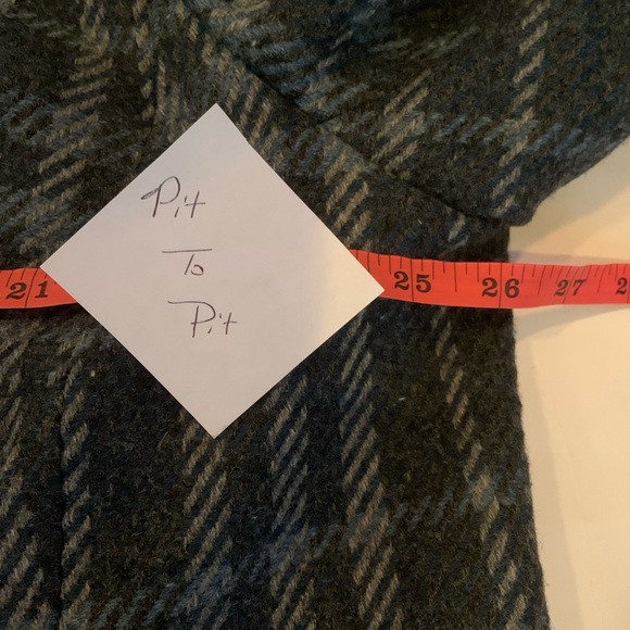Talbots Charcoal & Blue Plaid Wool
Blend Coat Jacket Women’s Size 22W - Picture 9 of 12